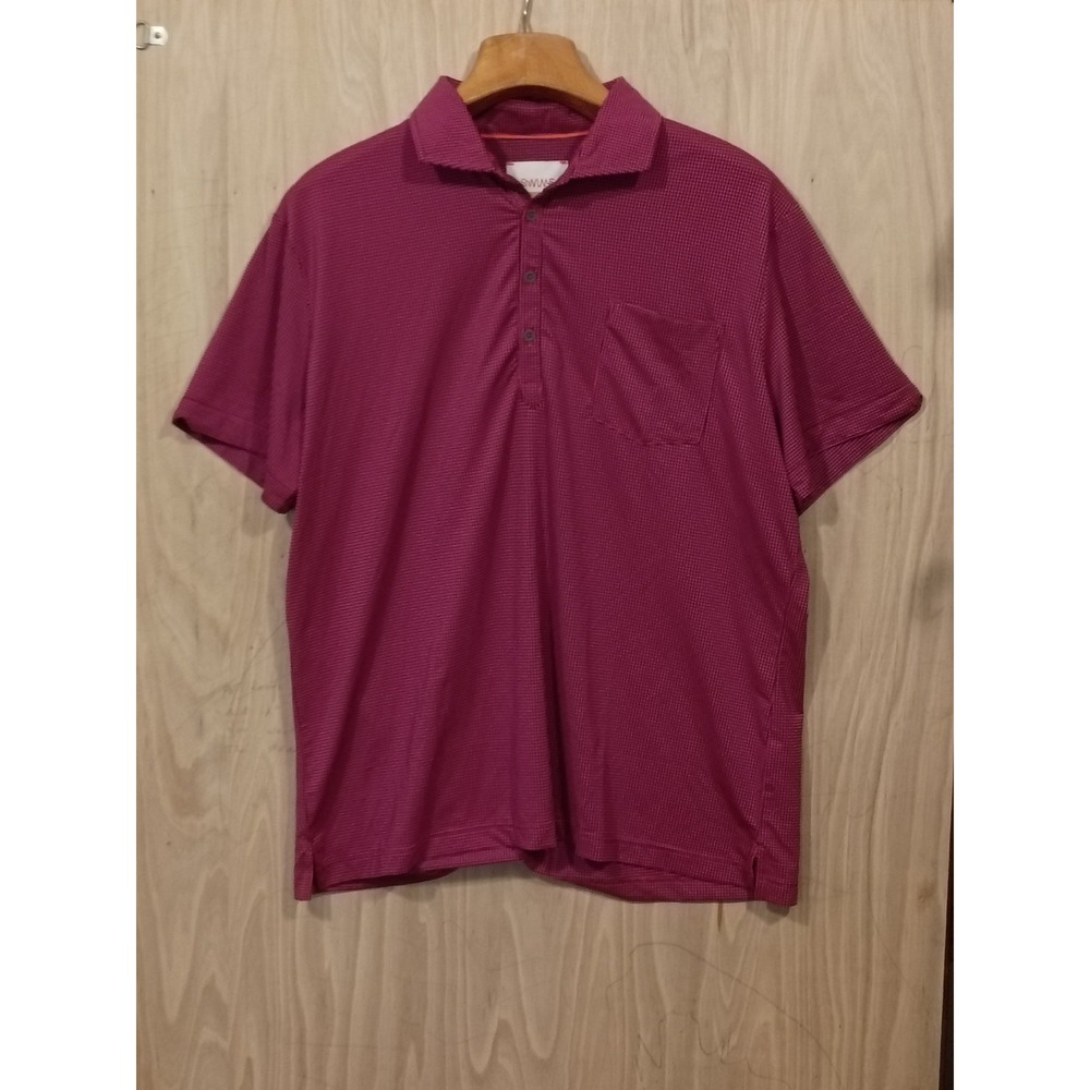 SWIMS Pink Checked Polo Golf Tennis Shirt Size XXL. Luxury Sport, Designer Polo.
